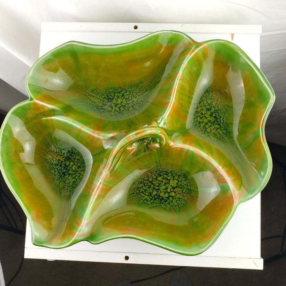 California Originals Green Divided Dish